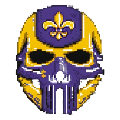Louisiana themed ski mask with state flag colors and outline sticker