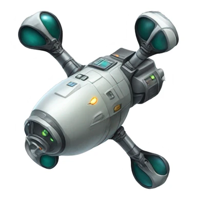 Alien battery drone spacecraft sticker