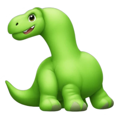 H&M green brontosaurus cuddly toy sticker