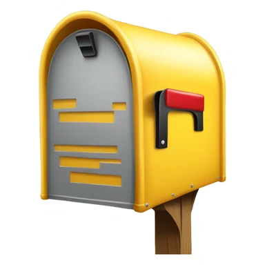 yellow overstuffed mailbox sticker