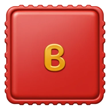 make me a stamp with the emoji B on it sticker