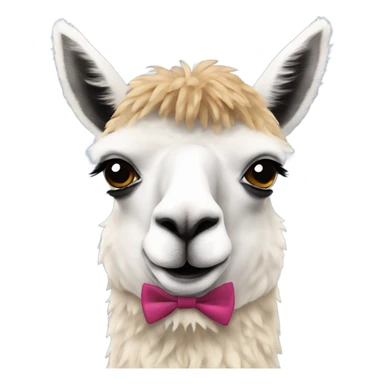 Llama with a Bow tie sticker