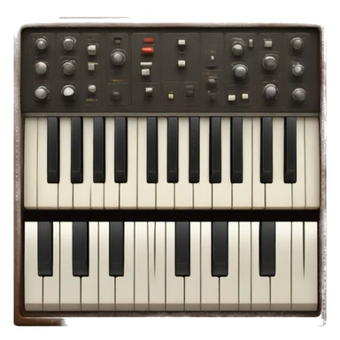 vintage analog synthesizer sticker