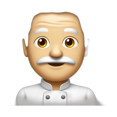 old chef withe hair whit cassoeula sticker