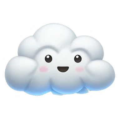 snow cloud with lightning  sticker