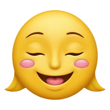 Yellow emoji with it’s eyes closed with big lips sticker