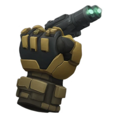 Helldivers 2 salute. Fist held upwards towards chest sticker