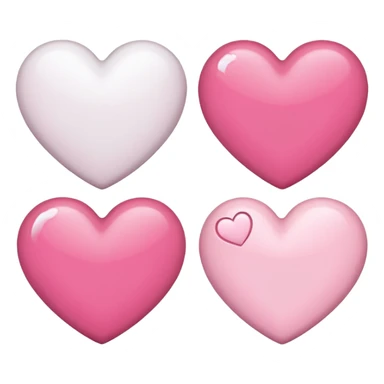 corazones blancos  y rosado sticker