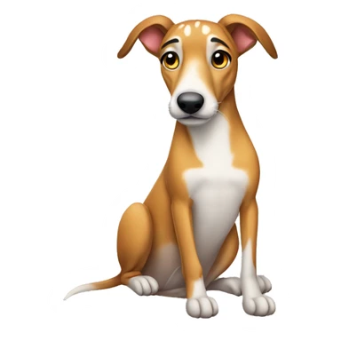 Sitting fawn tiger greyhound  sticker