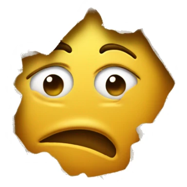 a crying used opened crumpled with torn edges gold foil wrapper sticker