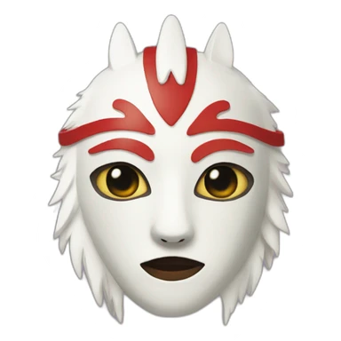 mononoke princess mask sticker