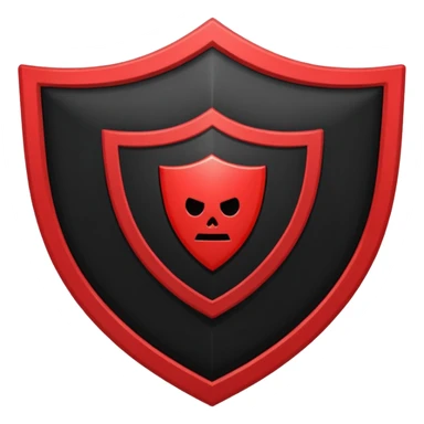 черный флаг с красной обводкой в виде щита.В середине пусто sticker