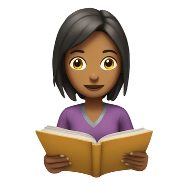 Chica leyendo sticker
