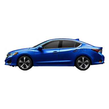 blue ILX acura with black rims  sticker