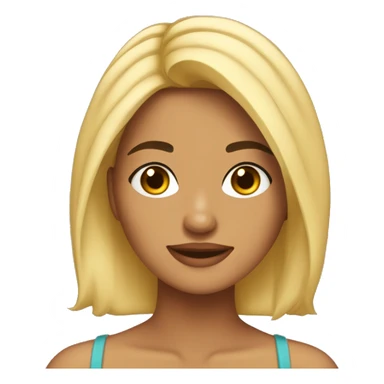 Chica morena de cabello lacio sticker