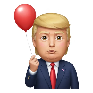 Donal Trump avec un ballon  sticker