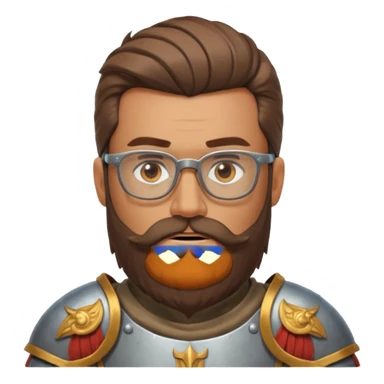 kinghts with glasses with long bearder looks like warrier sticker