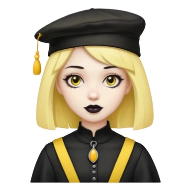 gothic with yellow hat sticker