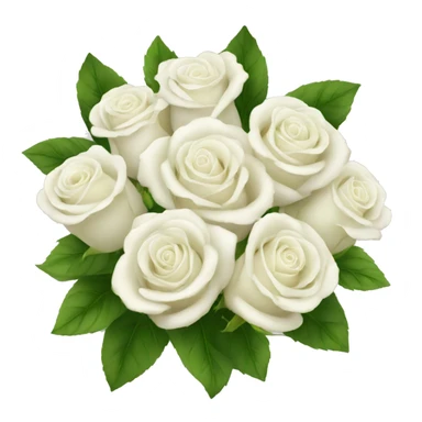 bouquet of white roses  sticker