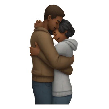 Two lovers hugging  sticker