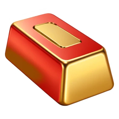 red gold ingot sticker