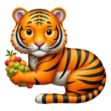 Tiger with a cornucopia sticker
