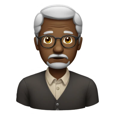 sad black grandpa sticker