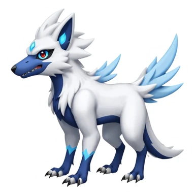 Nargacuga-Absol-Silvally-Wolf-Latios-fusion, full body  sticker