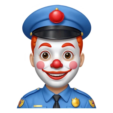 clown policeman sticker