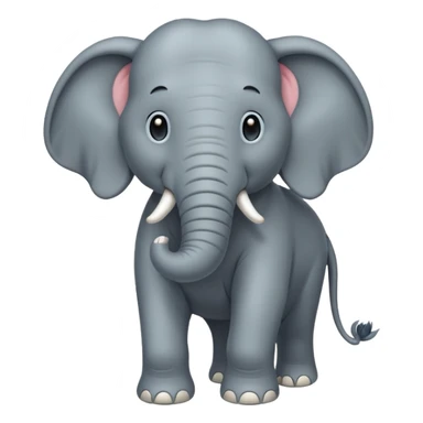 very long haired elephant sticker