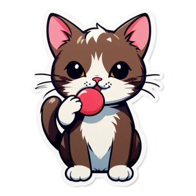 Kitty blowing kisses sticker
