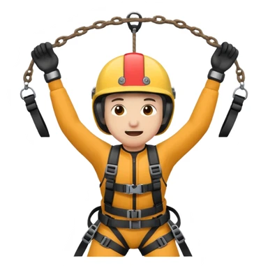 extreme sports lover face bungee jumping face sticker