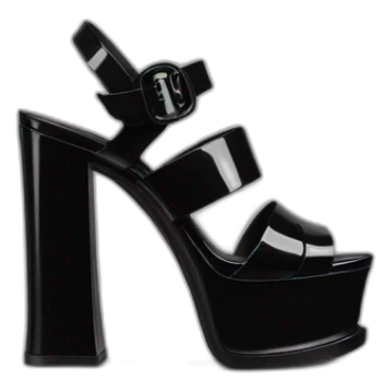 Ysl TRIBUTE PLATFORM SANDAL black PATENT LEATHER sticker