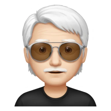 😁 with sunglasses white hair sticker