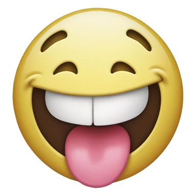 Smiley smiling with the tongue out to means i’m joking sticker