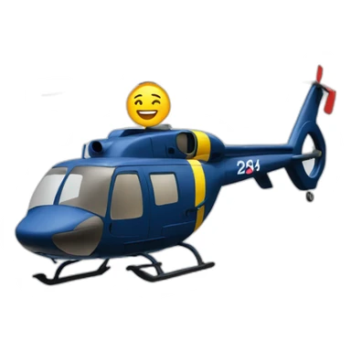 A rescuer getting off the helicopter sticker