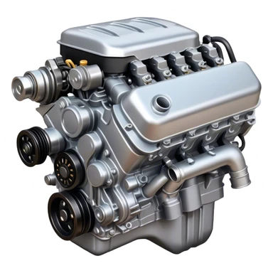 realistic car engine  sticker