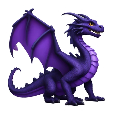 Big purple black scaled dragon sticker