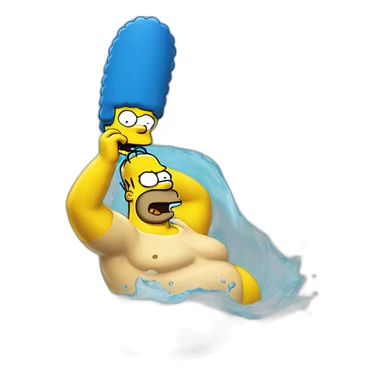 Homer simpson faisant de la plongée sticker