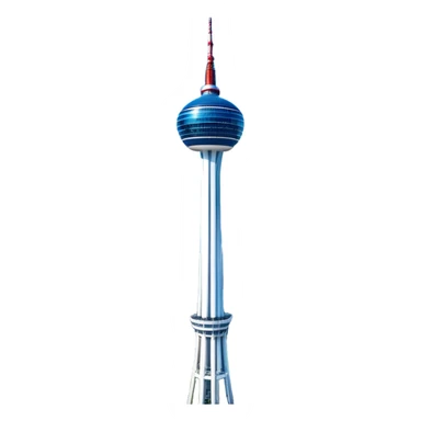 ​Cinematic Realistic N Seoul Tower, depicted in brilliant daylight as a slender, single-column tower rising from a modern cityscape, crowned by a sleek cylindrical observation deck offering panoramic views over Seoul, with crisp glass and steel surfaces reflecting clear blue skies and subtle architectural details that capture its futuristic elegance, sticker