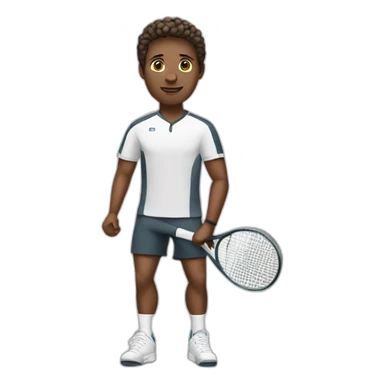 White tennis player sticker
