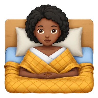 Black girl laying in bed sticker