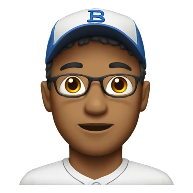 male portrait with baseball cap sticker