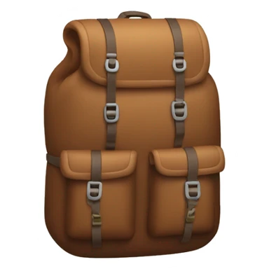 brown hiking backpack sticker