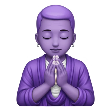 soapy purple hands praying ohm sticker