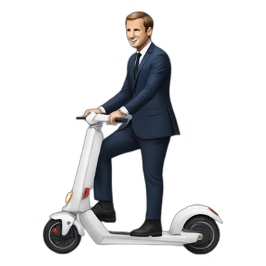 macron on electric scooter sticker