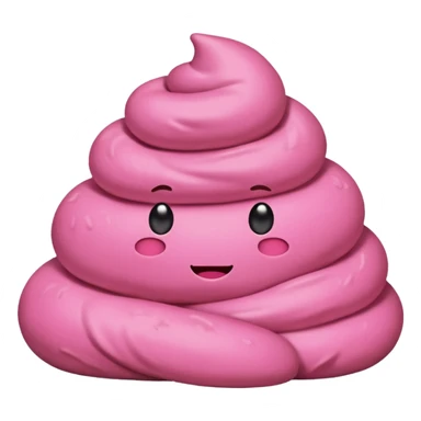 Pink poop sticker