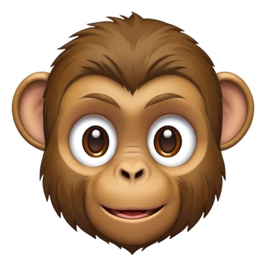 Monkey with a haircut sticker