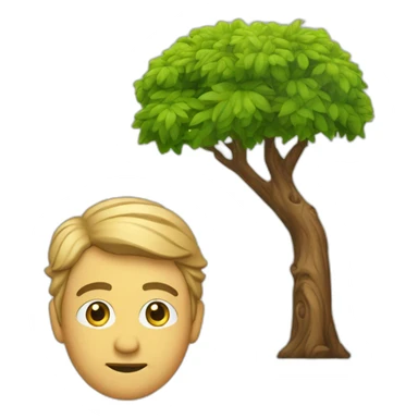 Monsieur qui coupe un arbre avec une tronçonneuse sticker