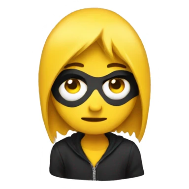 Yellow Emo emoji sticker